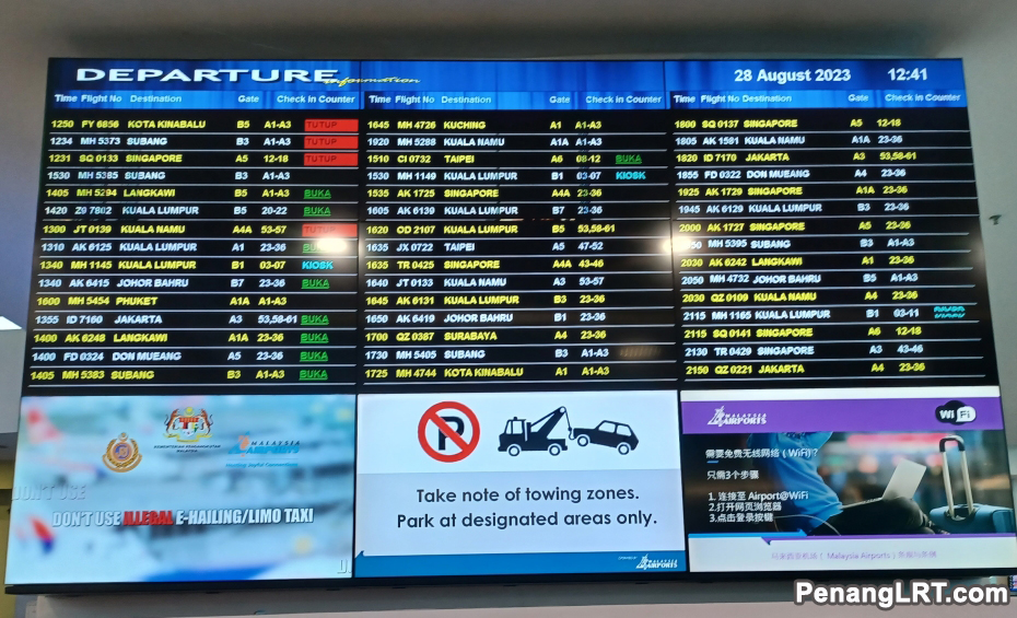 Penang Airport Flight Information